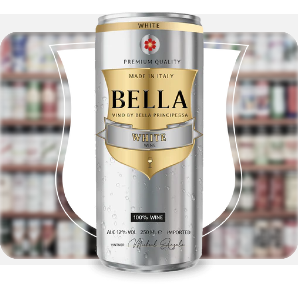 Premium canned wines and cocktails from Bella Vino.