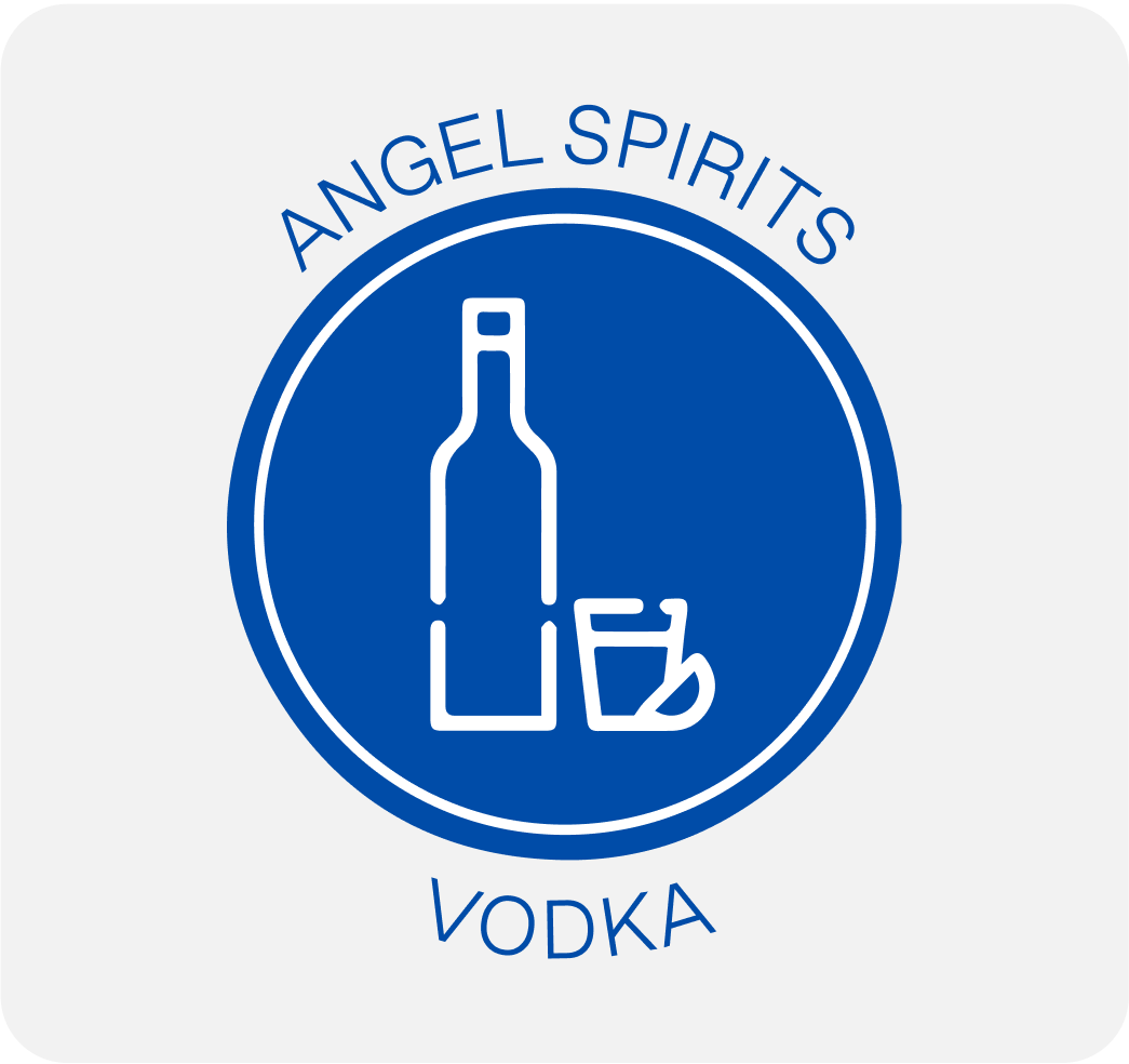 Bottle of Angel Spirits Craft Vodka, No Additives.