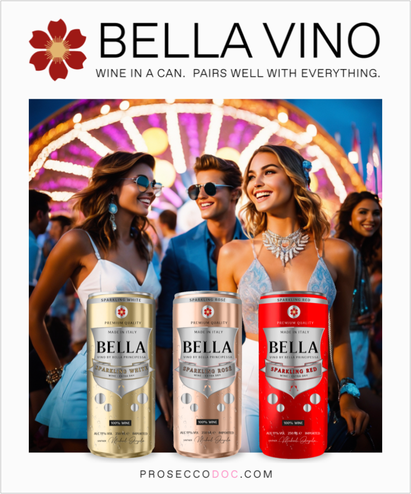 Canned Wine Brand - Bella Vino by Bella Principessa - Featured in DOC