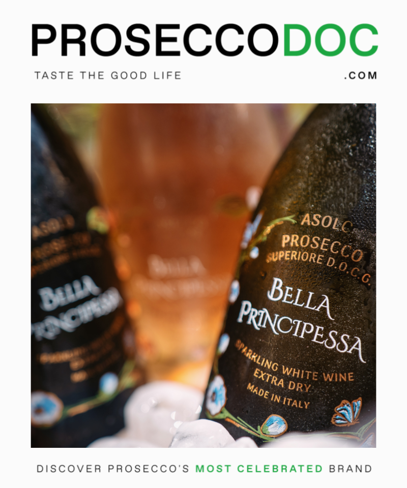 Prosecco DOC - Prosecco Brands Portfolio Showcasing Bella Principessa Premium Prosecco